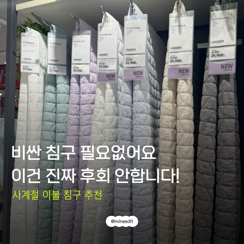 사계절 이불 추천, 같은 이불만 5번산 이유! 모던하우스 피그먼트 이불패드