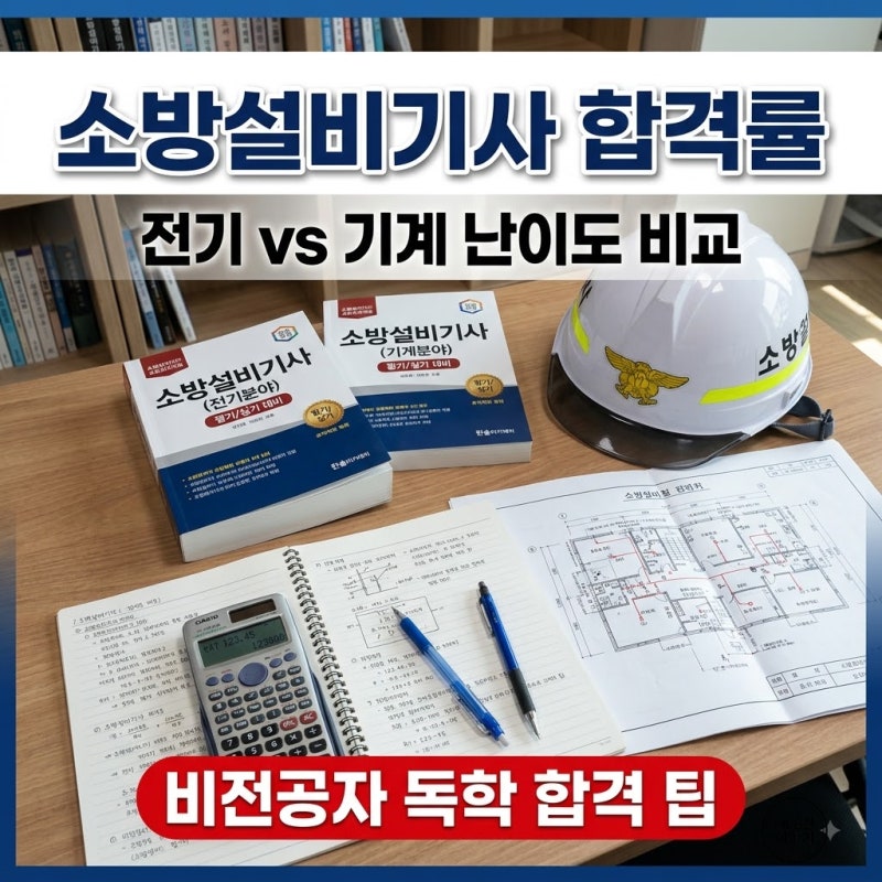 소방설비기사 합격률과 전기 기계 난이도 차이, 비전공자 독학 현실 팁