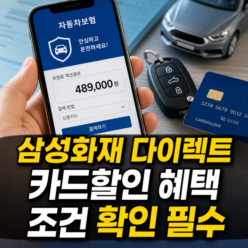 삼성화재 다이렉트 자동차보험 카드할인 혜택과 조건 총정리