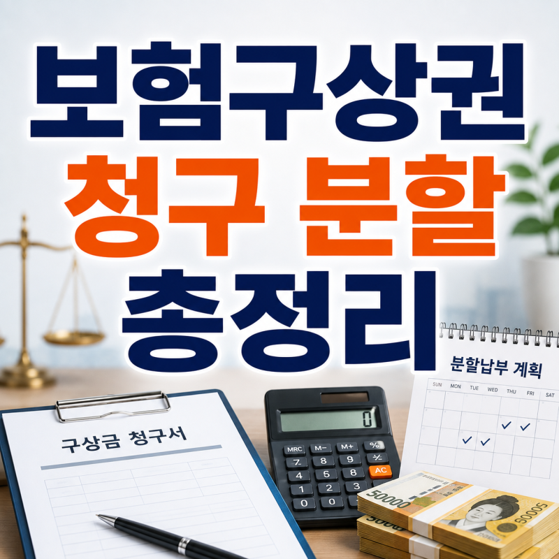보험구상권 청구 분할납부 가능할까? 보험사와 협의방법