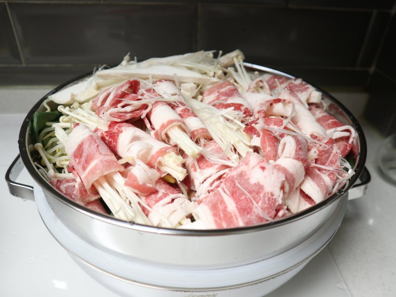 스테니 파티웍 냄비 스텐찜기로 간단하게 만든 소고기 야채찜