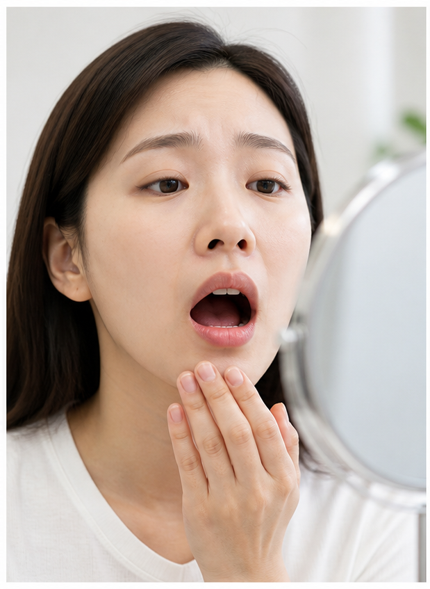 입천장 부음 원인 데인 상처와 염증 혹을 구별하는 기준