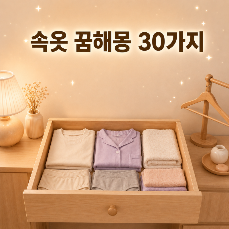 속옷 꿈해몽 상황별 30가지｜속옷을 입거나 벗고 보이는 꿈의 의미