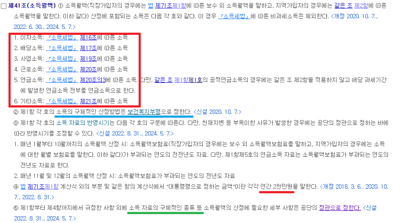 금융소득 1000만원, 2000만원의 의미(feat. 연금소득 1500만원): 건보료 에 미치는 영향