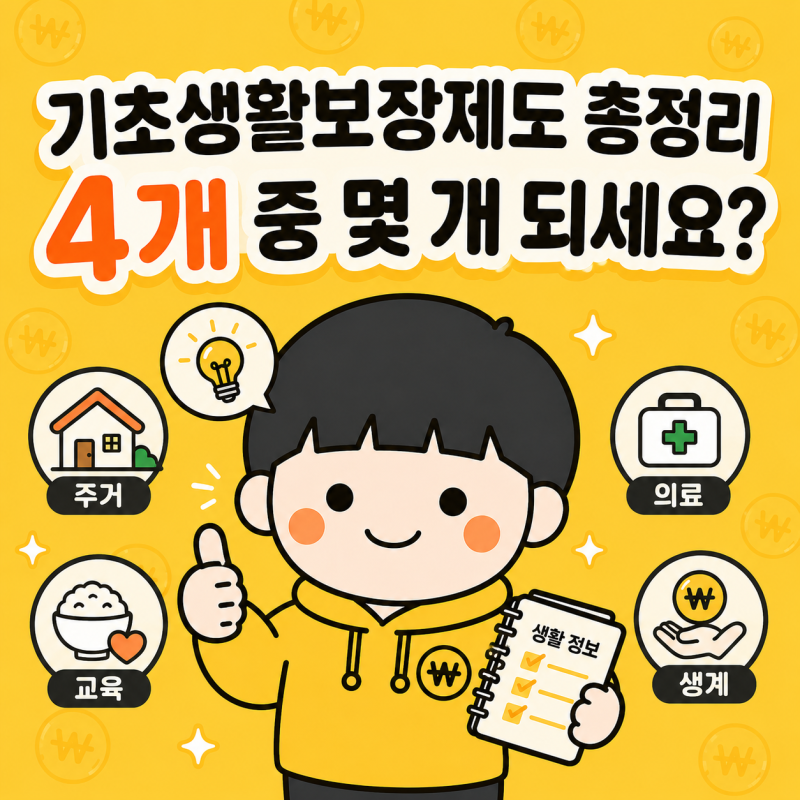 [41편] 2026 기초생활보장제도 총정리 | 생계·의료·주거·교육급여 4가지, 신청은 한 번에