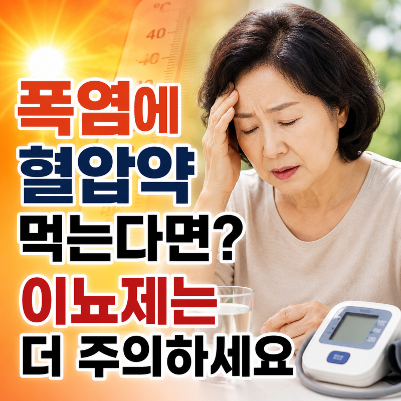 폭염에 혈압약 먹는다면? 이뇨제는 더 주의하세요