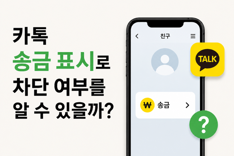 카톡 송금 표시로 차단 여부를 알 수 있을까? 송금 버튼 사라졌다면?