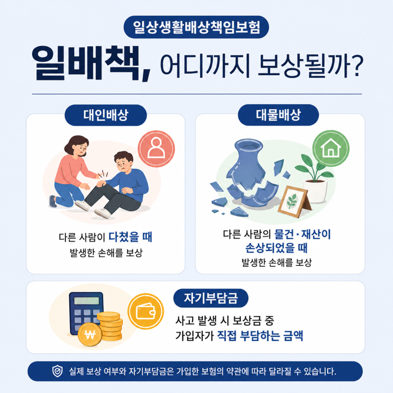 일배책 자기부담금 얼마일까? 일상생활배상책임 쉽게 알아보기