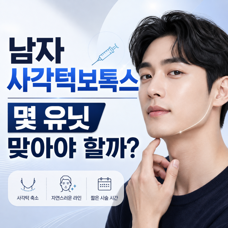 남자 사각턱보톡스 몇 유닛 맞아야 할까? 용량보다 중요한 것