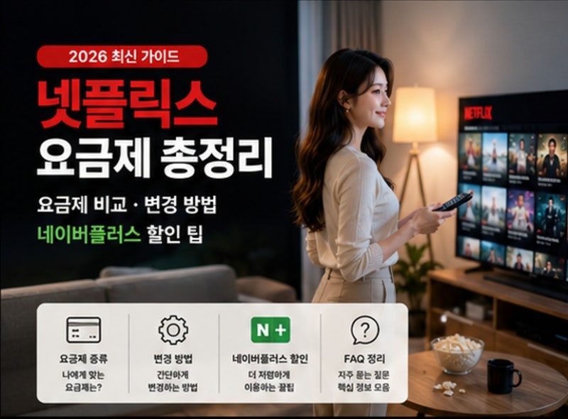 넷플릭스 요금제 종류 및 변경 방법 (네이버플러스 멤버십 할인 팁)