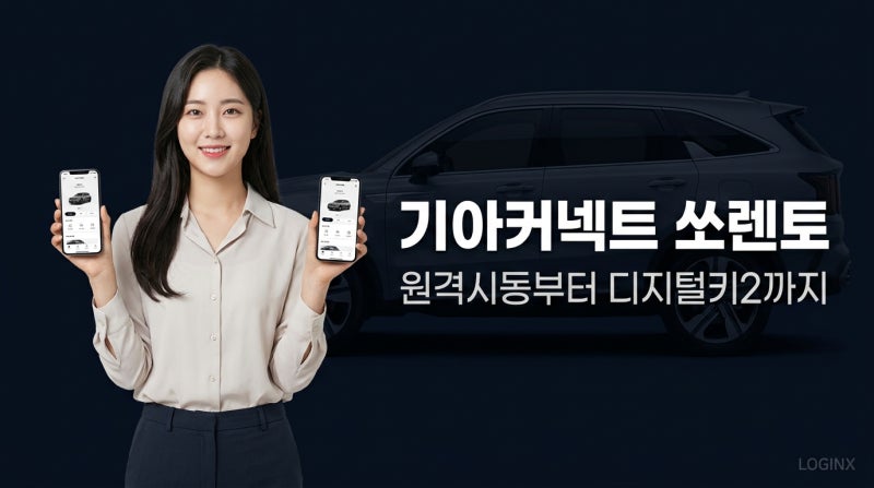 쏘렌토 기아커넥트 사용법, 연식별 디지털키2·원격시동·원격공조와 등록방법·무료이용기....