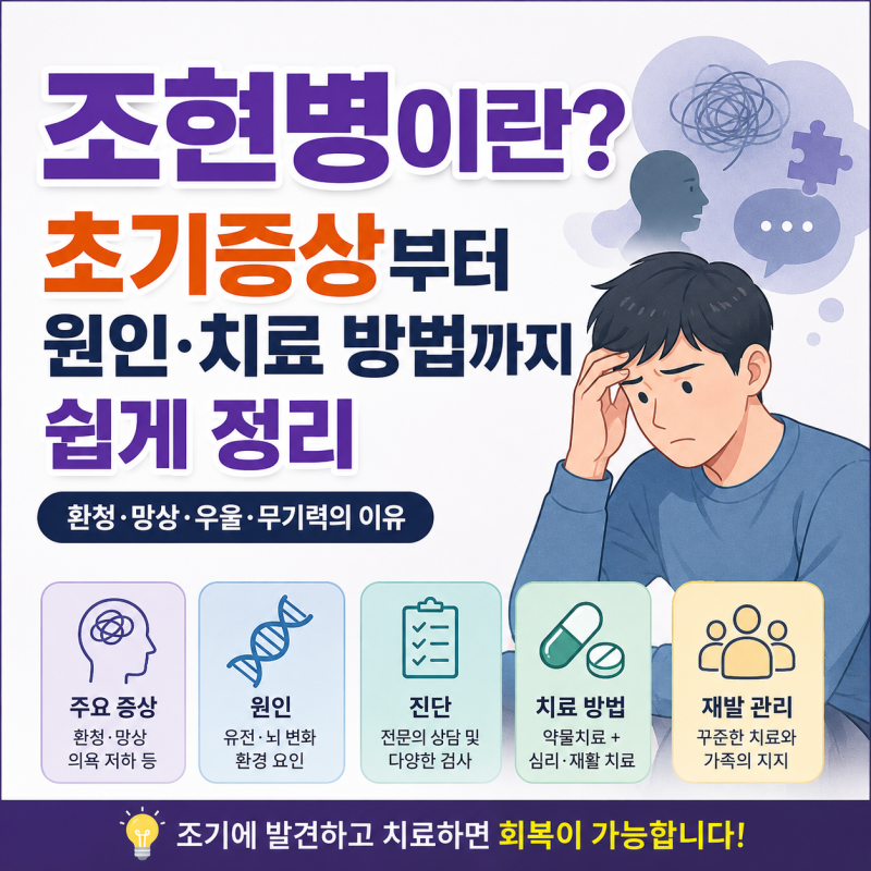 조현병이란? 초기증상부터 원인·치료 방법까지 쉽게 정리