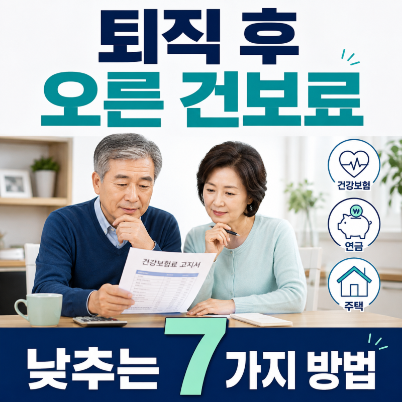 퇴직 후 건강보험료가 확 올랐다면? 시니어가 꼭 확인할 7가지 절감 방법