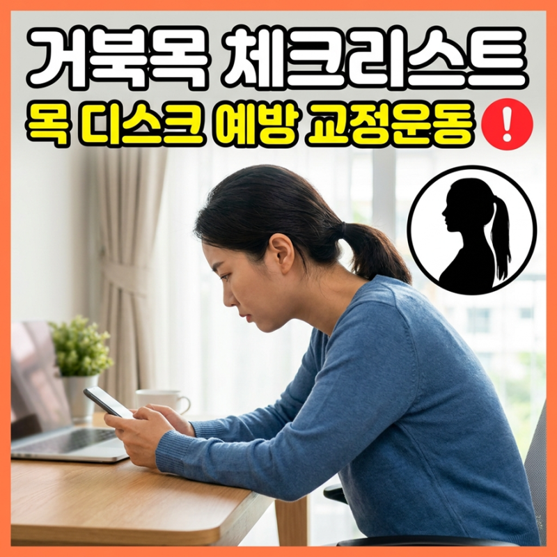 목 디스크 방지를 위한 거북목 교정운동