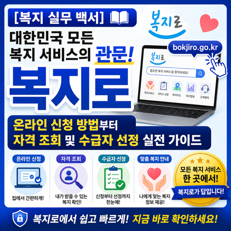 대한민국 모든 복지 서비스의 관문! '복지로(bokjiro.go.kr)' 온라인 신청 방법부터 자격 조회 및 ....