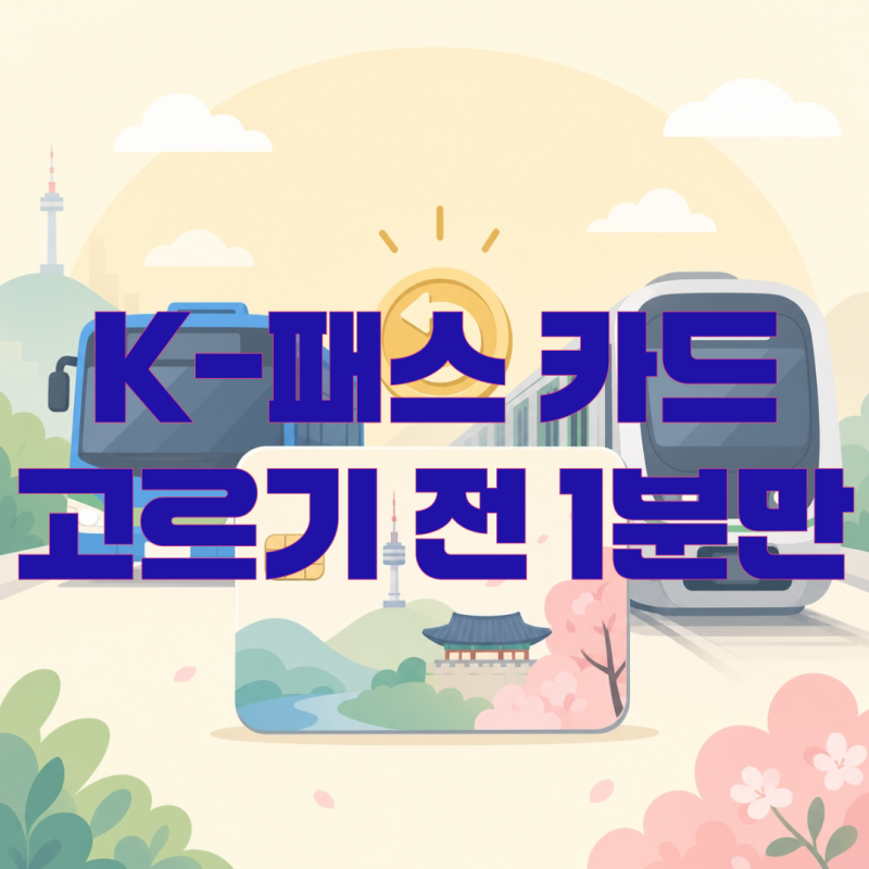 K-패스 모두의카드 신청 방법부터 카드 선택까지 쉽게 정리
