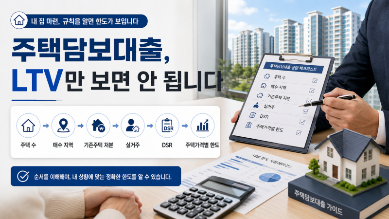 2026년 8월 현재 주택담보대출 규제 쉽게 정리