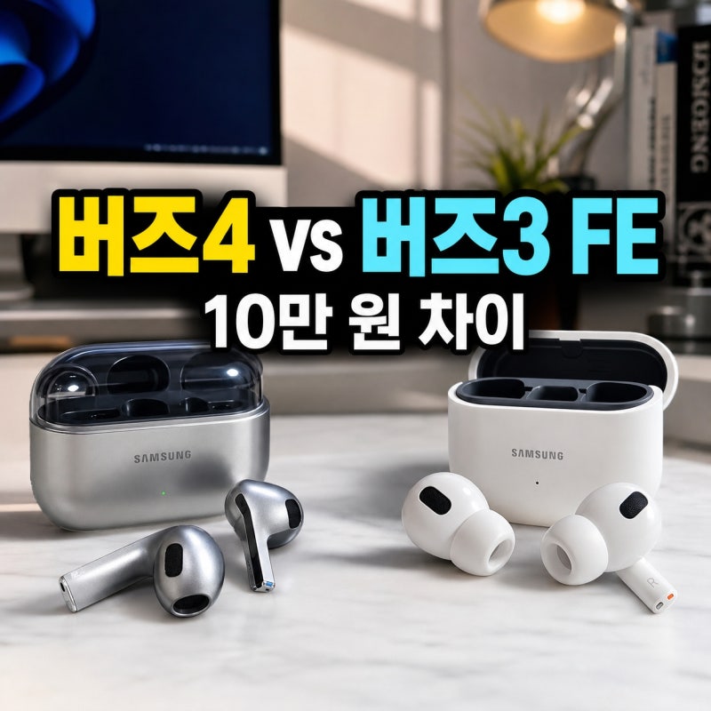 갤럭시 버즈4 vs 버즈3 FE 차이, 가격·노캔·착용감 비교