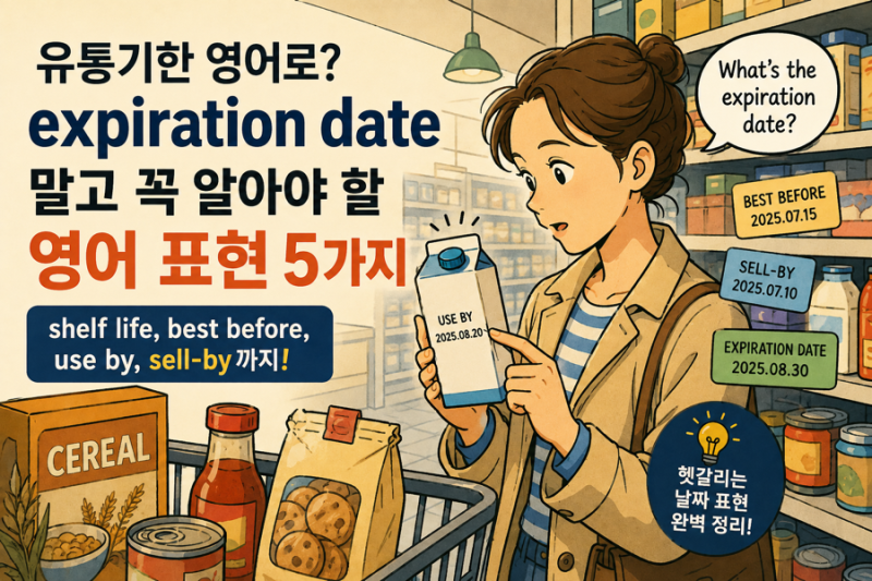 유통기한 영어로? expiration date 말고 꼭 알아야 할 영어 표현 5가지