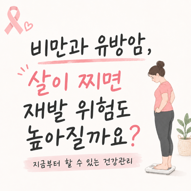 비만과 유방암 어떤 관계일까? 살이 찌면 재발 위험도 높아질까요?