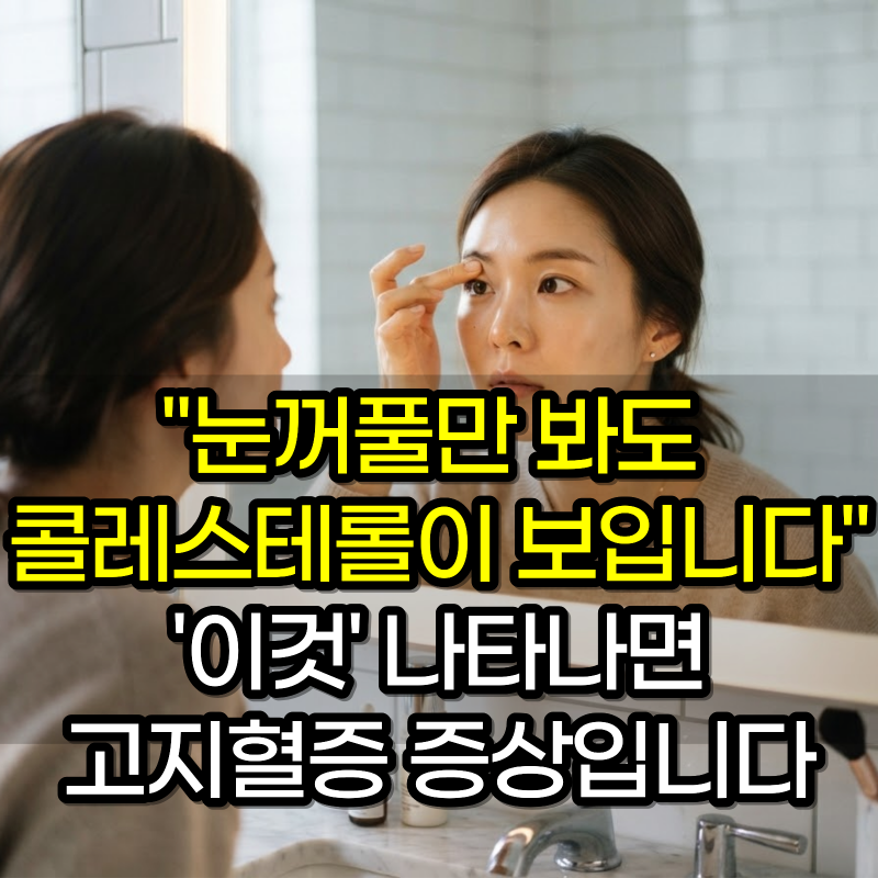 "눈꺼풀만 봐도 콜레스테롤이 보입니다" '이것' 나타나면 고지혈증 증상입니다