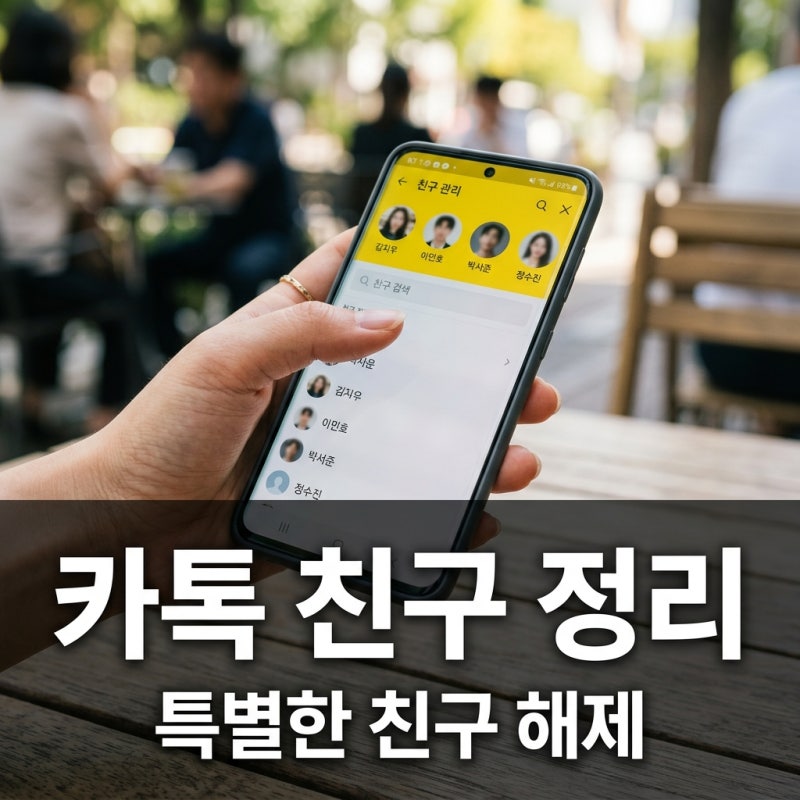 카톡 특별한 친구 해제 방법, 상대방 모르게 10초 만에 정리하기