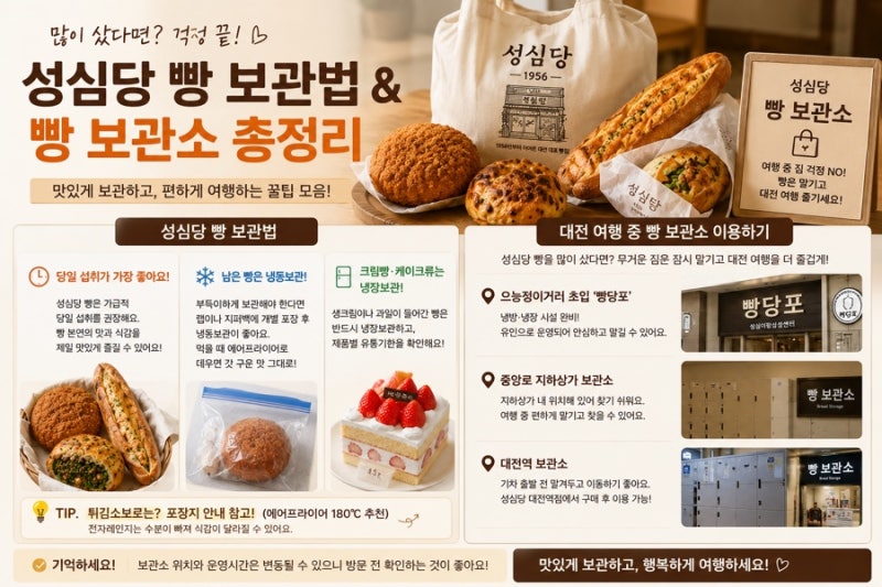 성심당 빵 보관법 총정리｜많이 샀다면 냉동? 대전 빵 보관소까지‼️