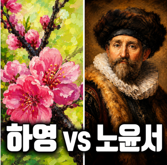 하영 노윤서 그림 비교 화제, 같은 미술 전공인데 작품은 왜 이렇게 다를까