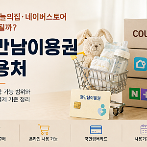 [육아꿀팁] 첫만남이용권 사용처, 쿠팡·오늘의집·네이버스토어는 어떻게 될까?