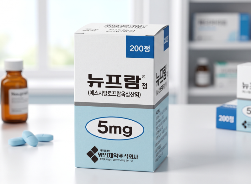 뉴프람정 10mg 5mg 성분 비교! 나에게 꼭 맞는 불안장애 약물 찾기와 주의사항