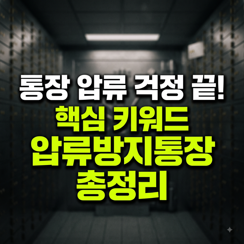 압류방지통장 개설 방법 입금한도 조건 총정리(+NH농협,국민,카카오)