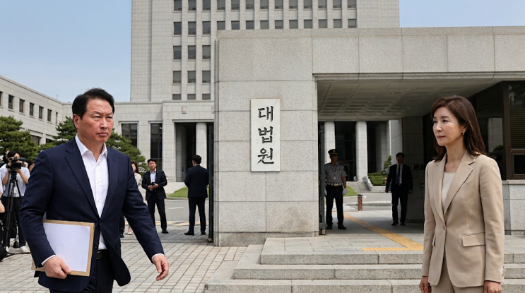<b>최태원</b> 결국 <b>재상고</b>! 노소영에 9440억 원 지급 판결, 다시 대법원으로....