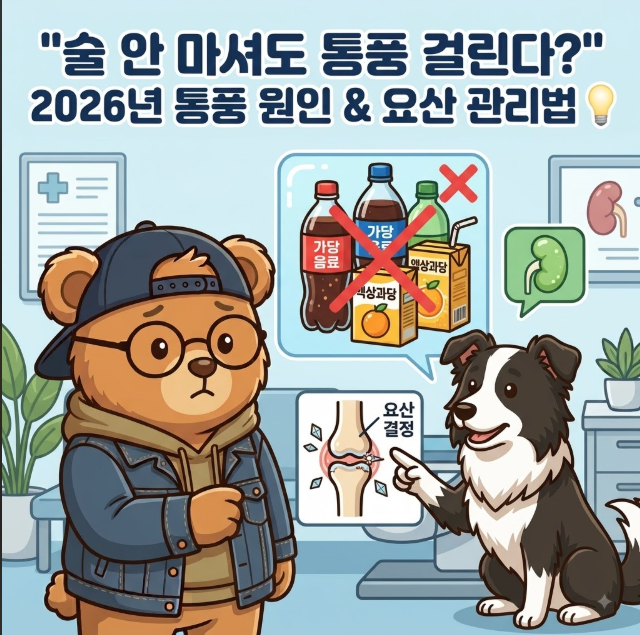 [실전 식이 꿀팁] "술 안 마셔도 통풍 걸린다?" 2026년 통풍 원인 1위 액상과당 & 요산 수치 낮추....