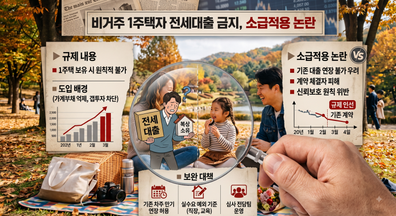 비거주 1주택자 전세대출 금지 총정리: 소급적용 논란부터 예외 허용 기준까지
