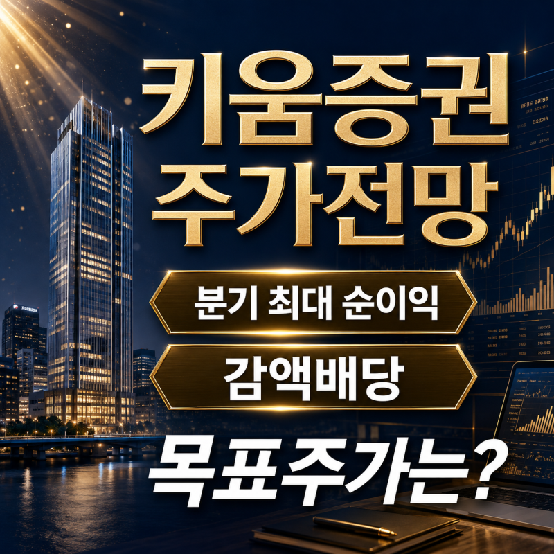 키움증권 주가전망, 분기 최대 순이익과 감액배당, 목표주가는? 살까, 팔까, 보유할까?[80편]