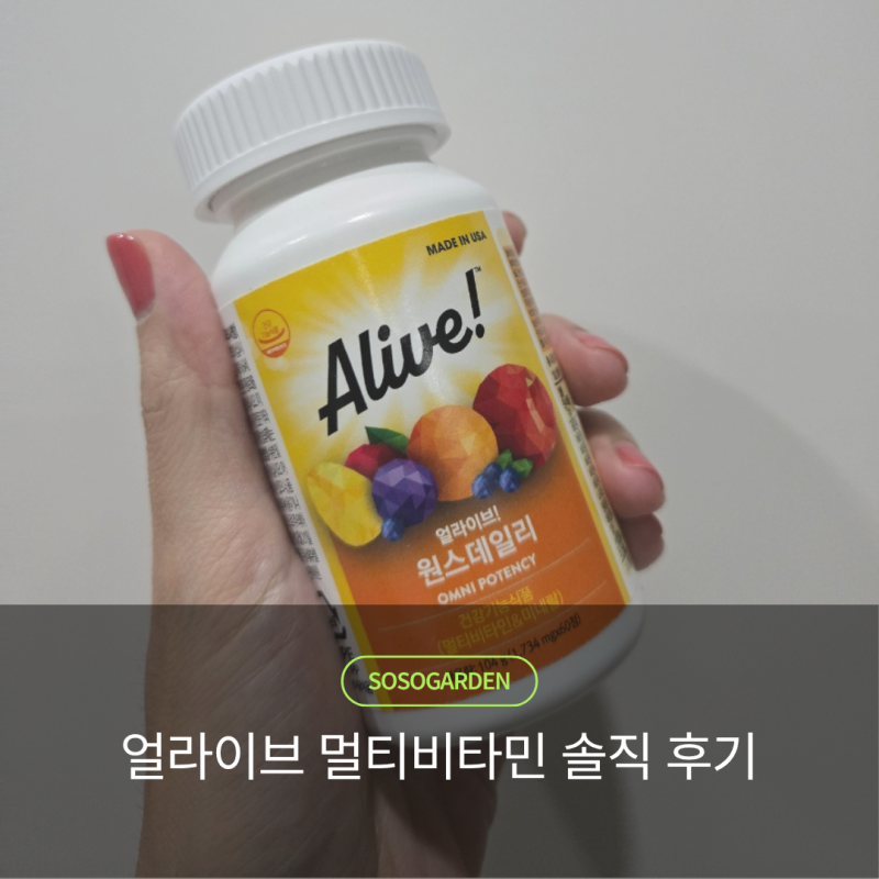 [카카오톡 선물하기] 얼라이브 멀티비타민 솔직 후기