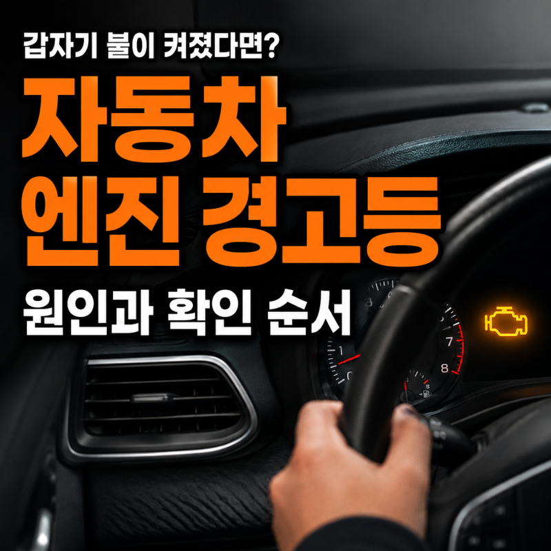 자동차 엔진 경고등이 켜졌을 때 원인과 확인 순서