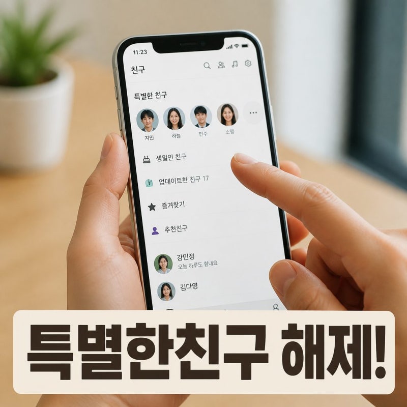 카톡 특별한 친구 왜 뜰까? 갑자기 생긴 이유와 1분 해제 방법! 상대방은 알까?