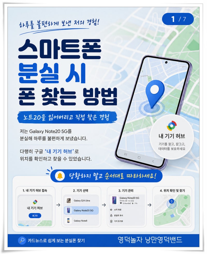 스마트폰 분실 시 폰 찾는 방법 구글 ‘내 기기 허브’