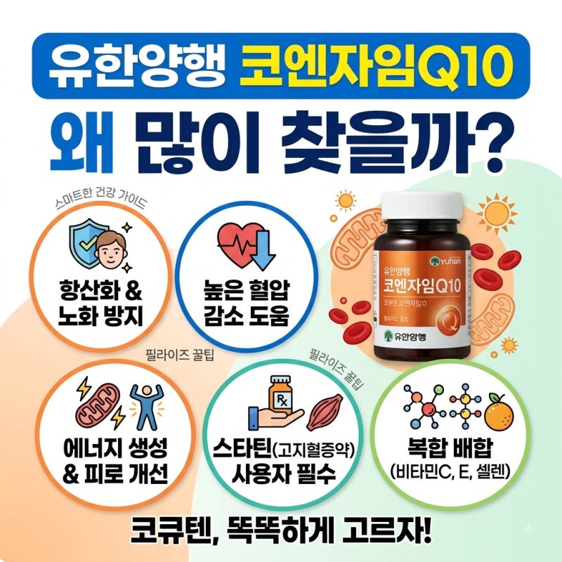 유한양행 코엔자임Q10 최저가 비교, 3개 묶음 저렴하게 사는 방법, 가격·성분·섭취 포인트