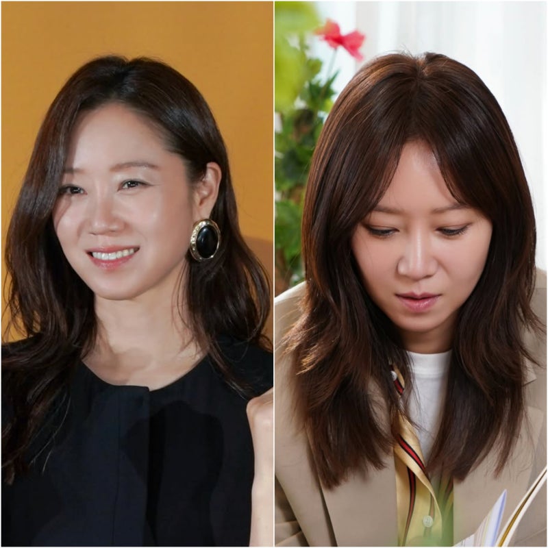 공효진 머리 미디움 레이어드컷, 유행 안 타고 예전부터 했던 40대 여성 헤어스타일인데?