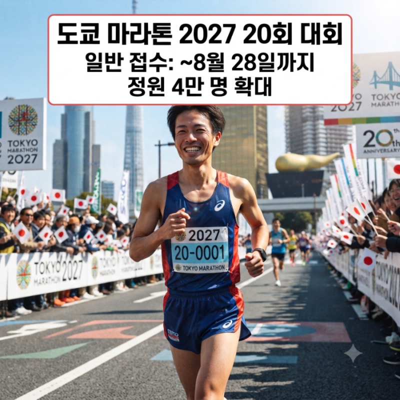 2027 도쿄 마라톤 일반 접수 시작! 20회 기념 대회 신청 방법 및 핵심 일정