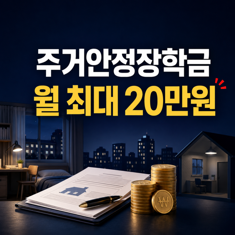 주거안정장학금 월 20만원｜서울·성남은 제외, 전주·남원은 가능한 이유