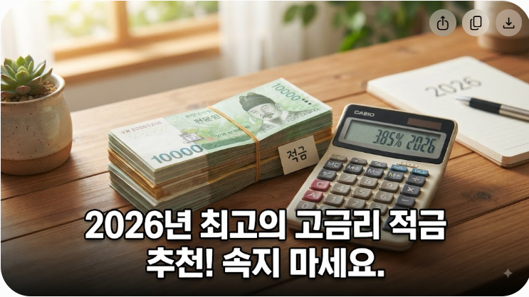 2026년 고금리 적금 추천과 이자 함정 완벽 정리