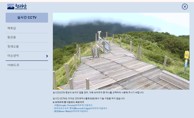제주 실시간 CCTV 확인 - 한라산 / 바다 / 오름 / 도로