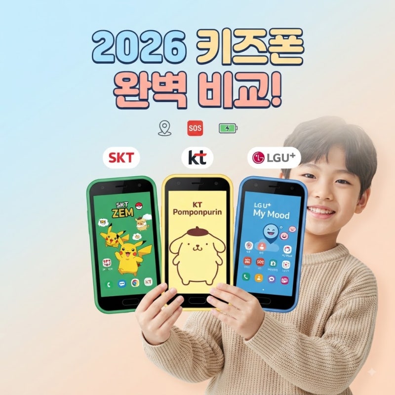 2026 초등학생 키즈폰 종류 비교: SKT·KT·LGU+ 통신사별 추천 & 연령별 완벽 선택 가이드