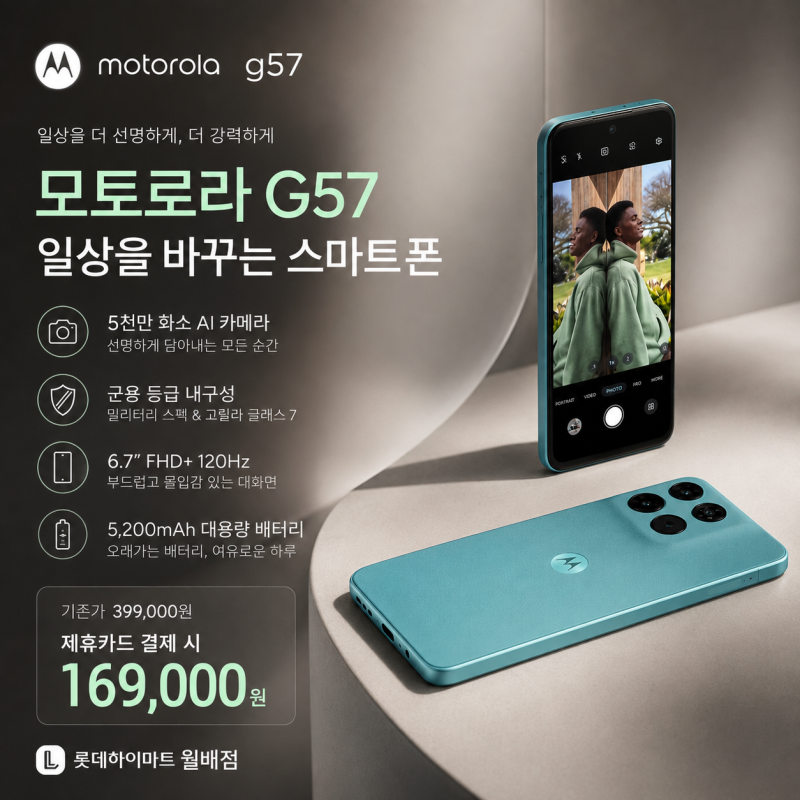 모토로라 스마트폰 자급제 G57 구매추천 매장 대구하이마트 월배점 / 대구 모토로라 스마트폰....