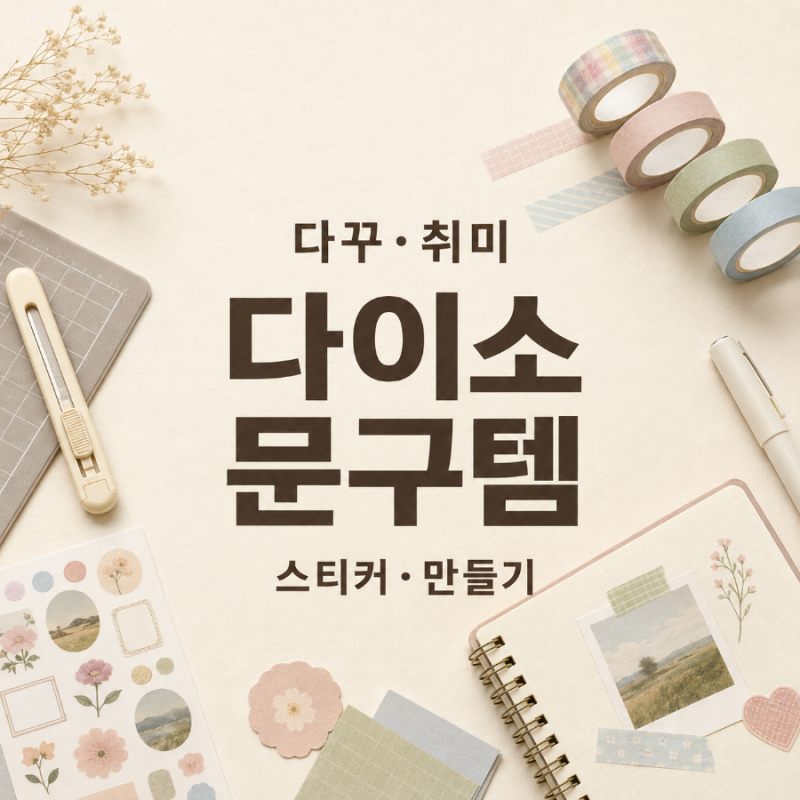 다이소 문구·다꾸용품 추천｜마스킹테이프·스티커·만들기 키트 둘러보기