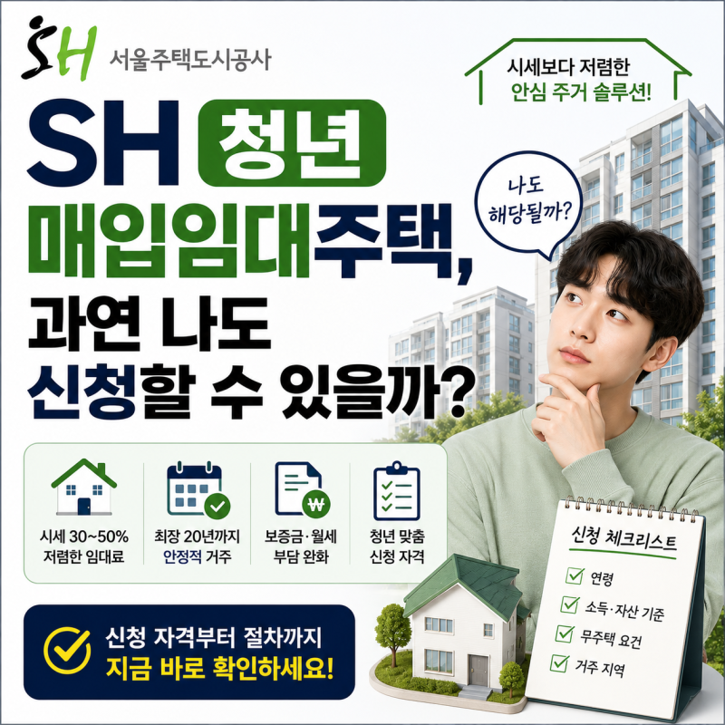 SH 청년 매입임대주택, 과연 나도 신청할 수 있을까? : 신청 자격부터 임대료, 거주 기간까지 ....