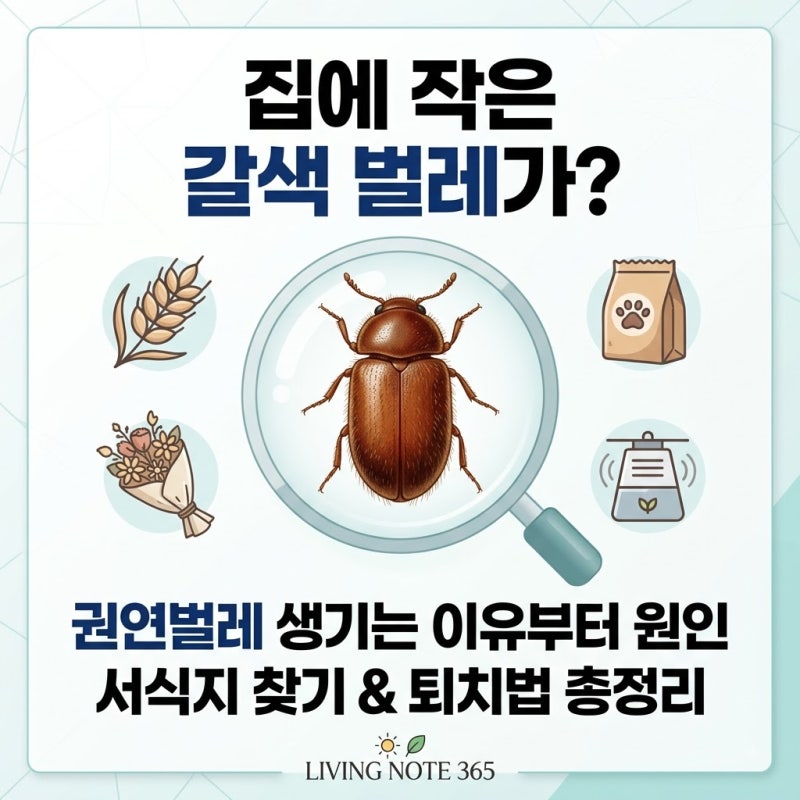 집에 작은 갈색 벌레가? 권연벌레 생기는 이유부터 원인 서식지 찾기 & 퇴치법 총정리